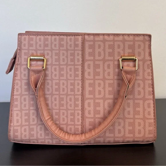 New Bebe Blush Satchel with Monogram Pattern - Picture 2 of 2